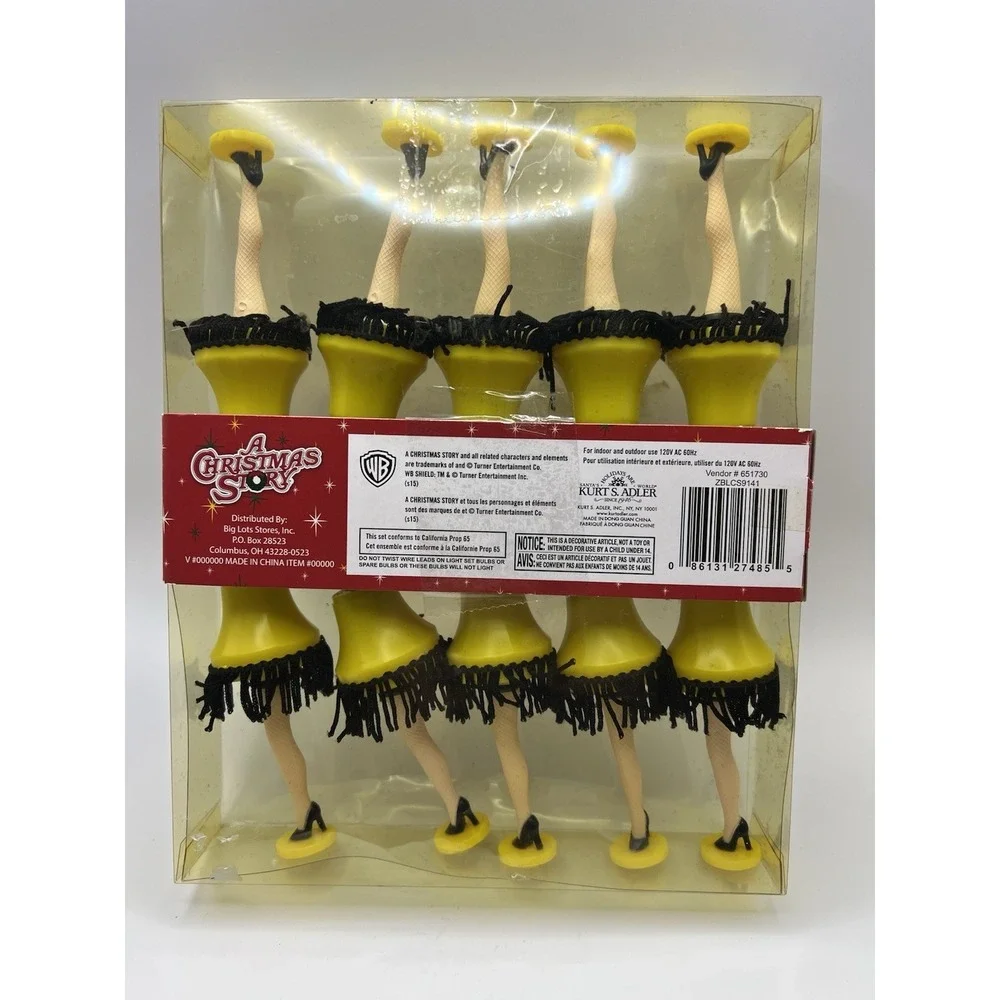 A Christmas Story Kurt Adler UL 10-Light Fishnet Lady Legs String Light Set